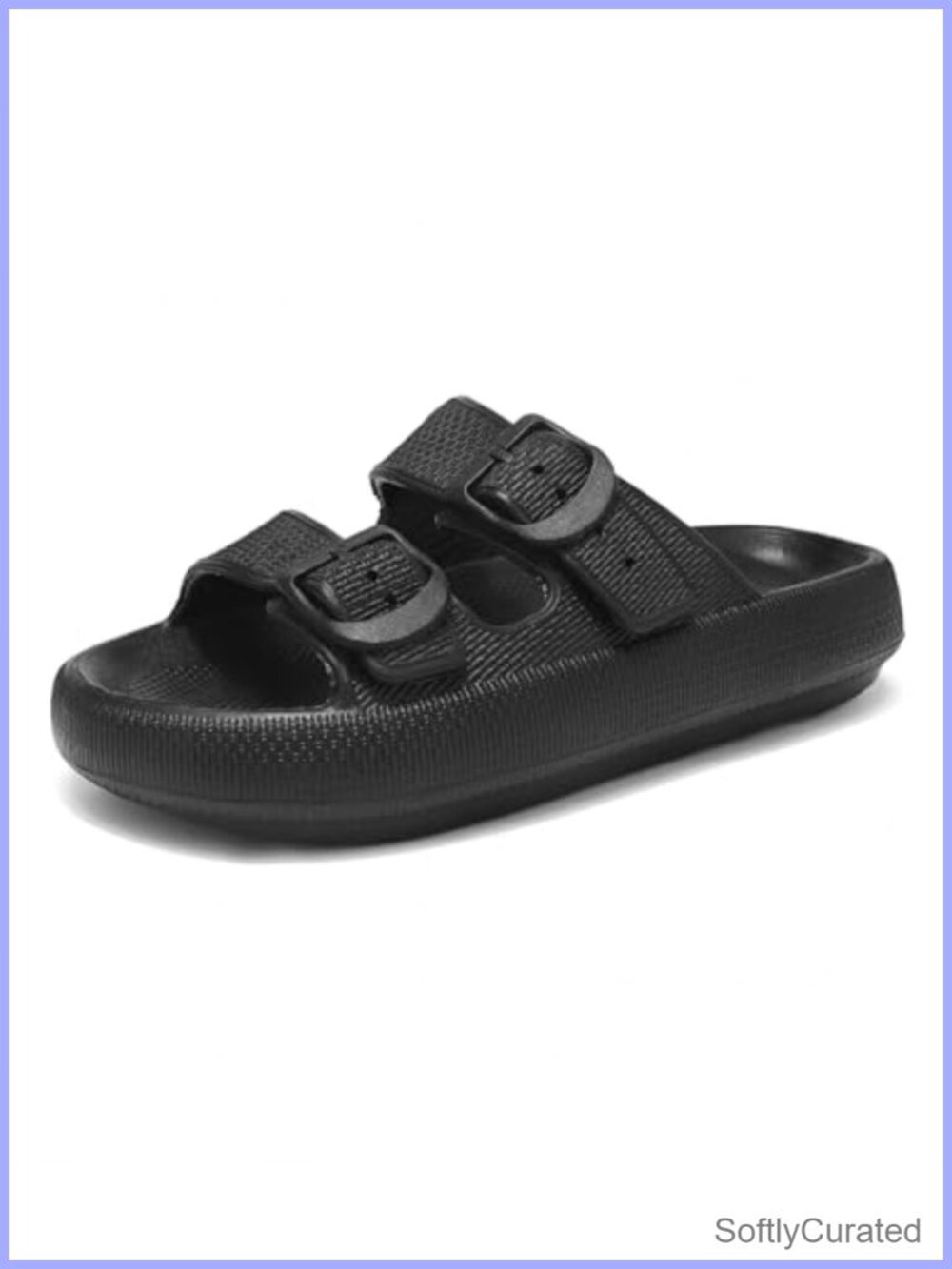 EVA Platform Slide Sandals Double Buckle Adjustable Comfort Recovery